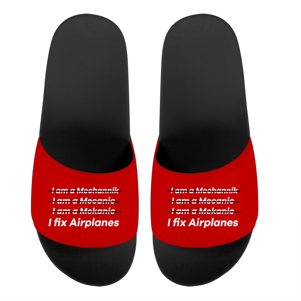 I Fix Airplanes Designed Sport Slippers