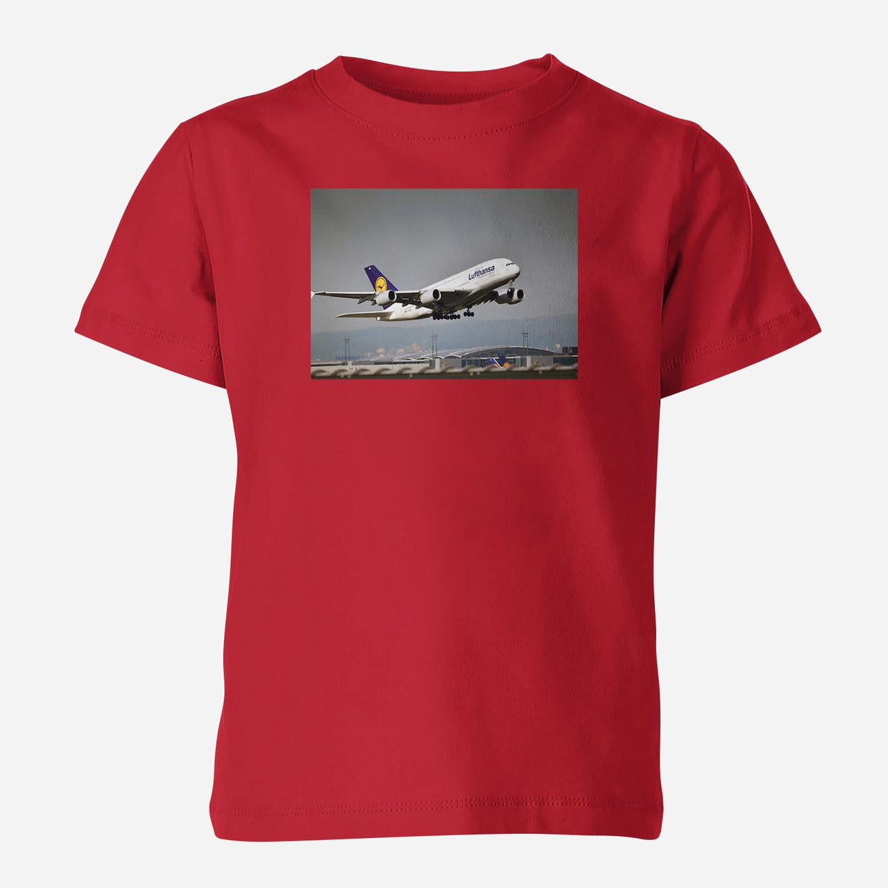Departing Lufthansa A380 Designed Children T-Shirts