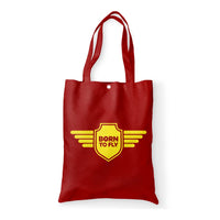 Thumbnail for Born To Fly & Badge Designed Tote Bags