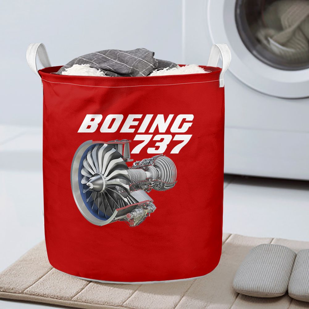 Boeing 737+Text & CFM LEAP-1 Engine Designed Laundry Baskets