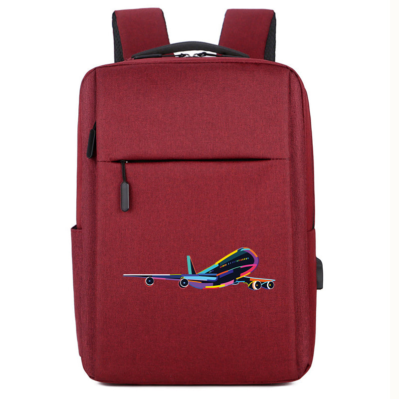 Multicolor Airplane Designed Super Travel Bags