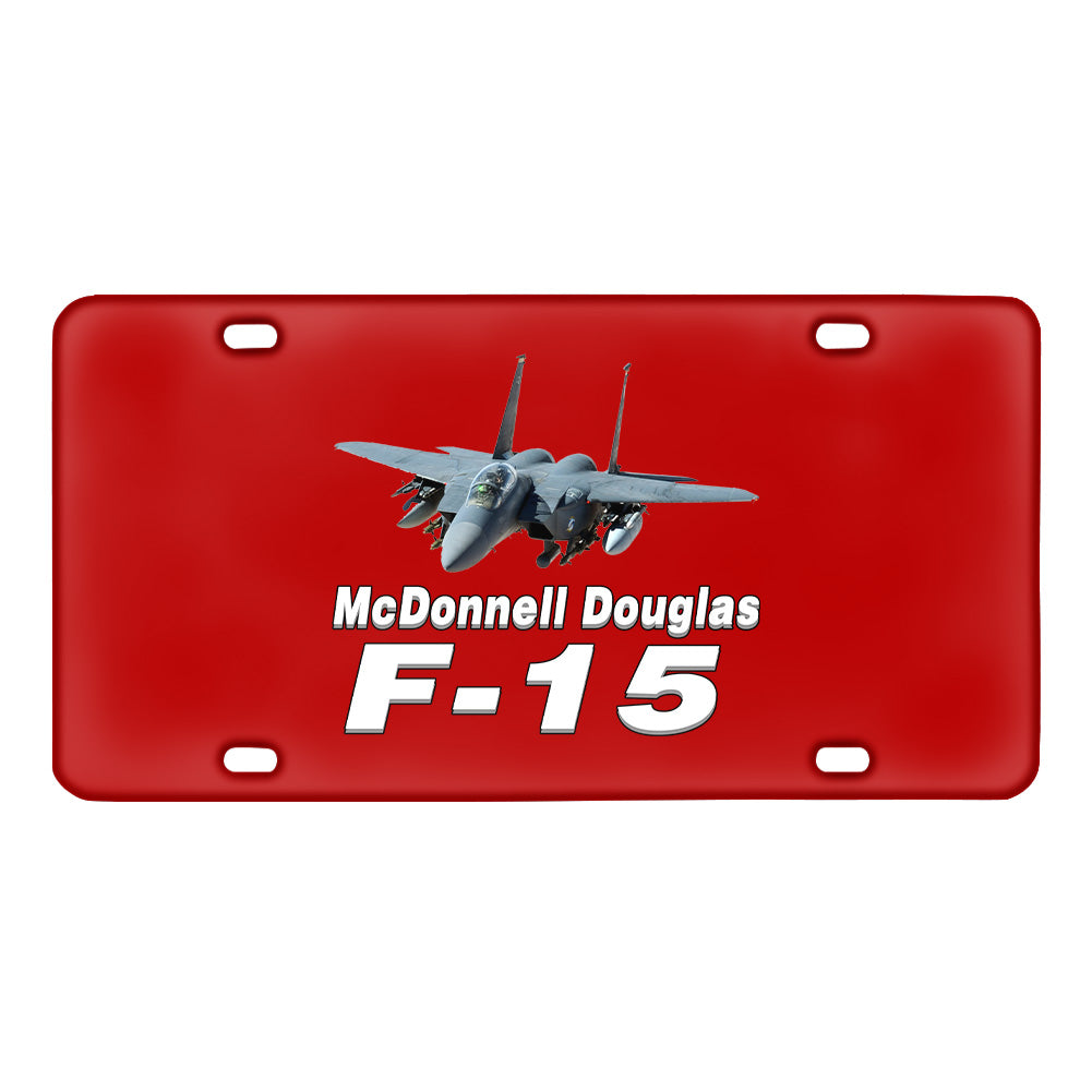 The McDonnell Douglas F15 Designed Metal (License) Plates