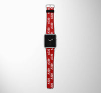 Thumbnail for A320 Flat Text Designed Leather Apple Watch Straps