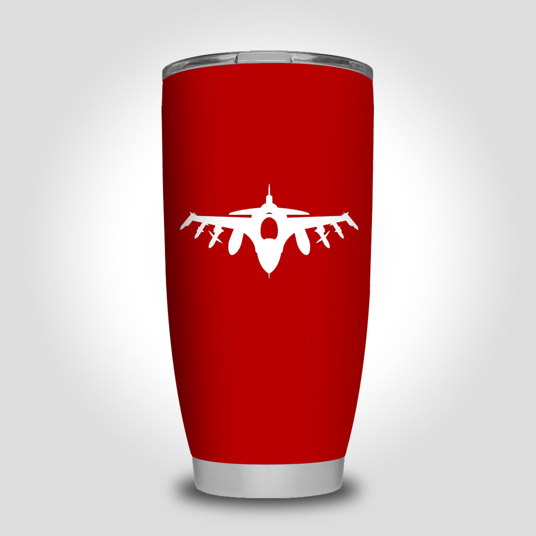 Fighter Jet 16 Silhouette Designed Tumbler Travel Mugs