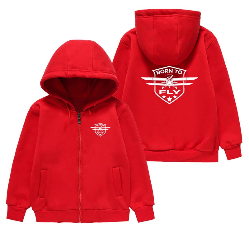Born To Fly Designed Designed "CHILDREN" Zipped Hoodies