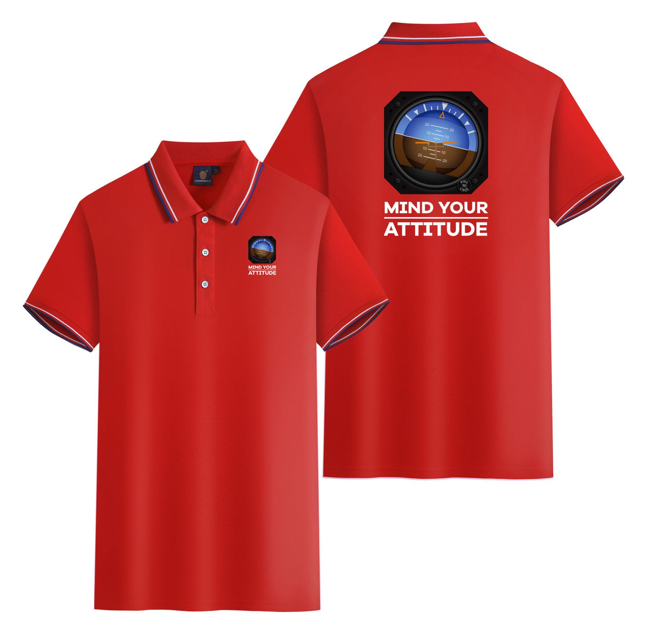 Mind Your Attitude Designed Stylish Polo T-Shirts (Double-Side)