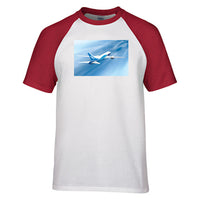 Thumbnail for Beautiful Painting of Boeing 787 Dreamliner Designed Raglan T-Shirts