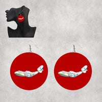 Thumbnail for RIP Antonov An-225 Designed Wooden Drop Earrings