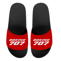 Thumbnail for Boeing 707 & Text Designed Sport Slippers