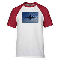 Thumbnail for Airplane From Below Designed Raglan T-Shirts