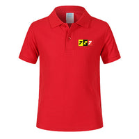 Thumbnail for Flat Colourful 727 Designed Children Polo T-Shirts