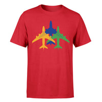 Thumbnail for Colourful 3 Airplanes Designed T-Shirts - view 13
