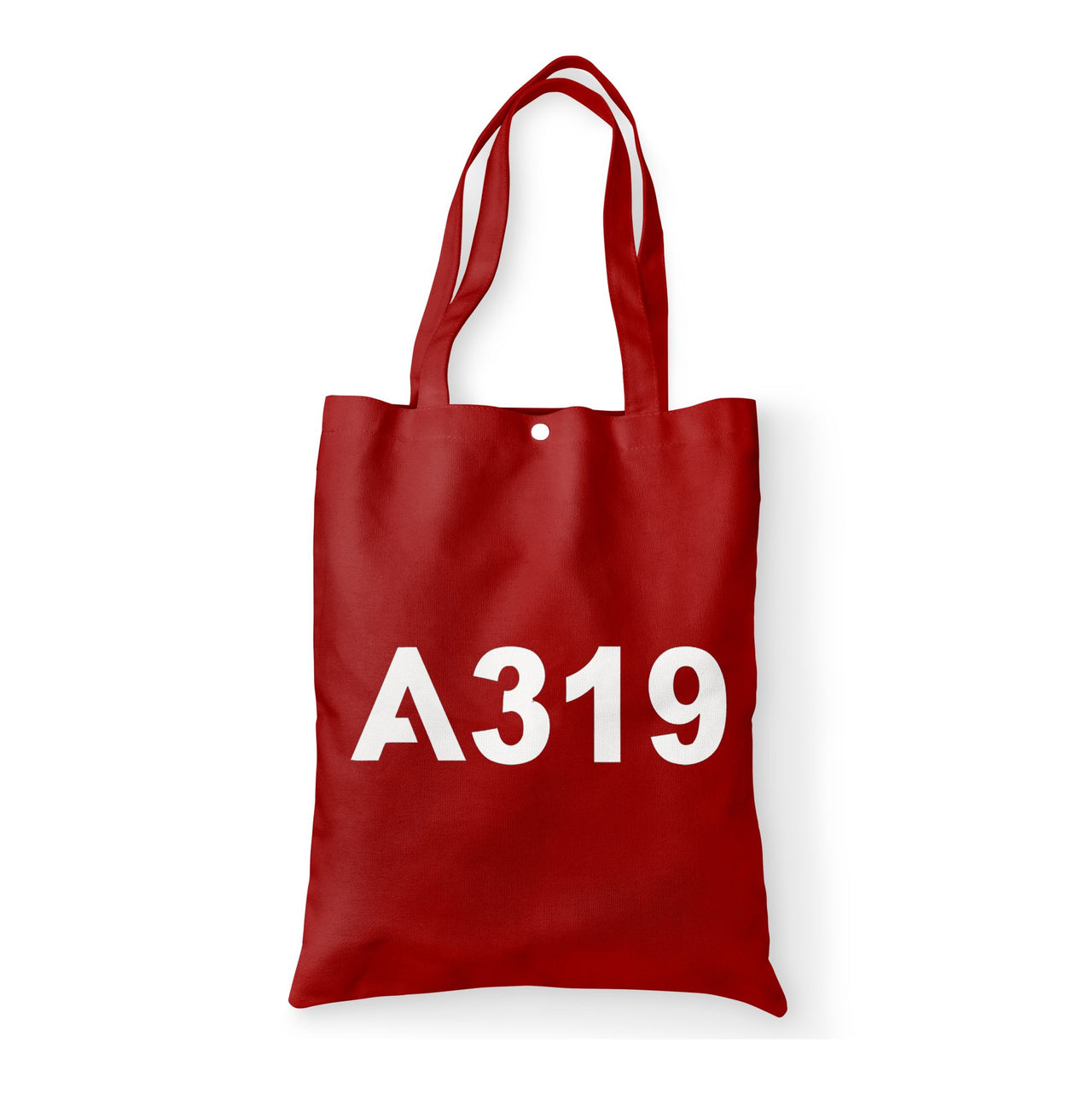 A319 Flat Text Designed Tote Bags
