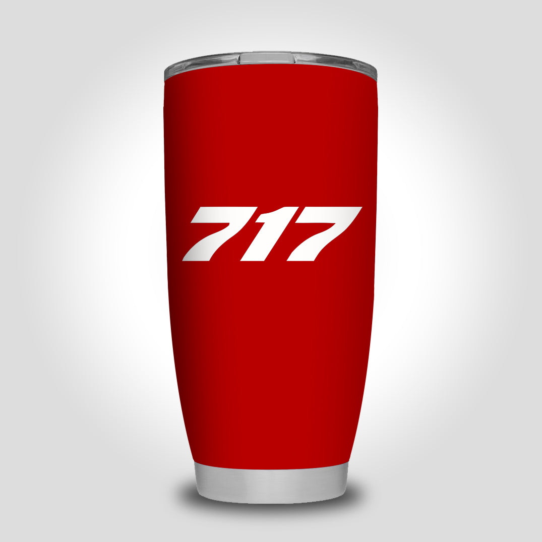 717 Flat Text Designed Tumbler Travel Mugs