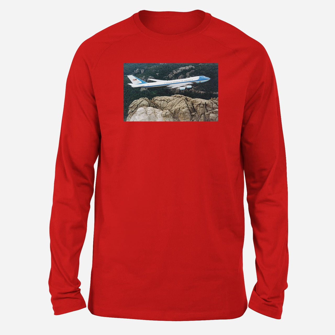 Cruising United States Of America Boeing 747 Designed Long-Sleeve T-Shirts
