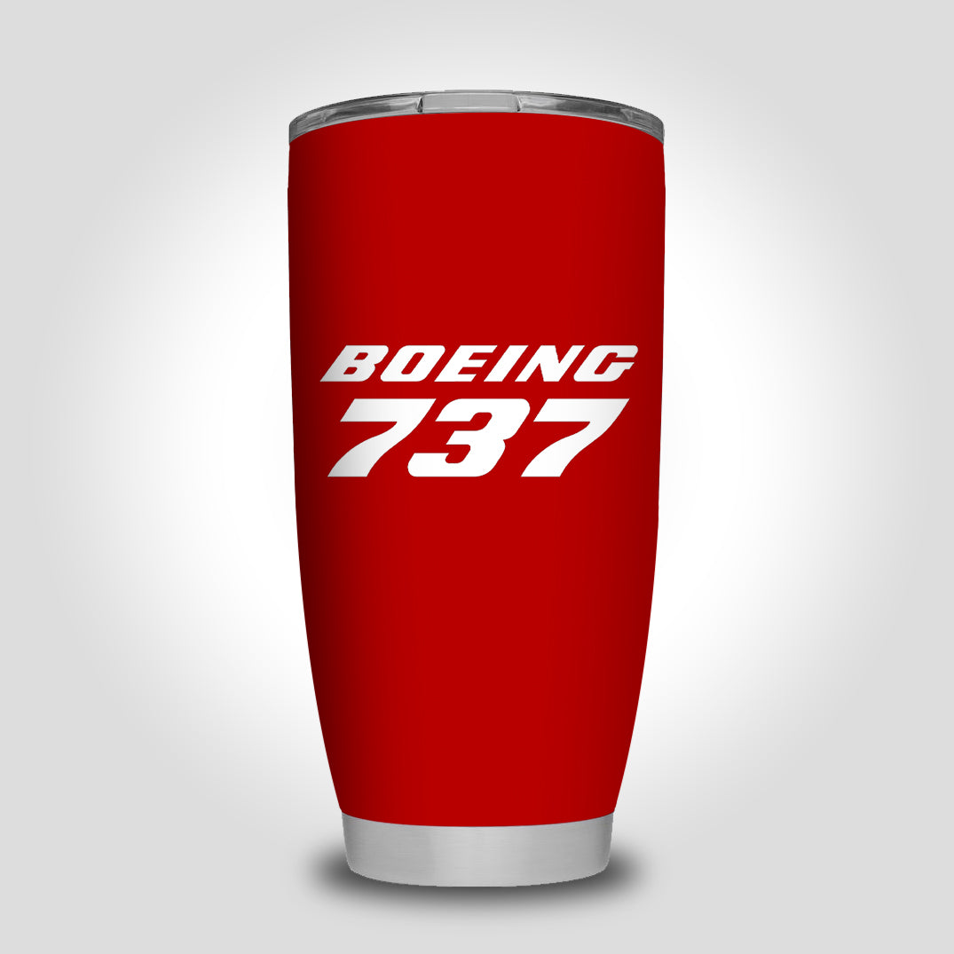 Boeing 737 & Text Designed Tumbler Travel Mugs