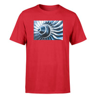 Thumbnail for Blue Toned Super Jet Engine Blades Closeup Designed T-Shirts