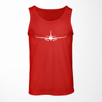 Thumbnail for Embraer E-190 Silhouette Plane Designed Tank Tops
