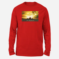Thumbnail for Ready for Departure Passanger Jet Designed Long-Sleeve T-Shirts