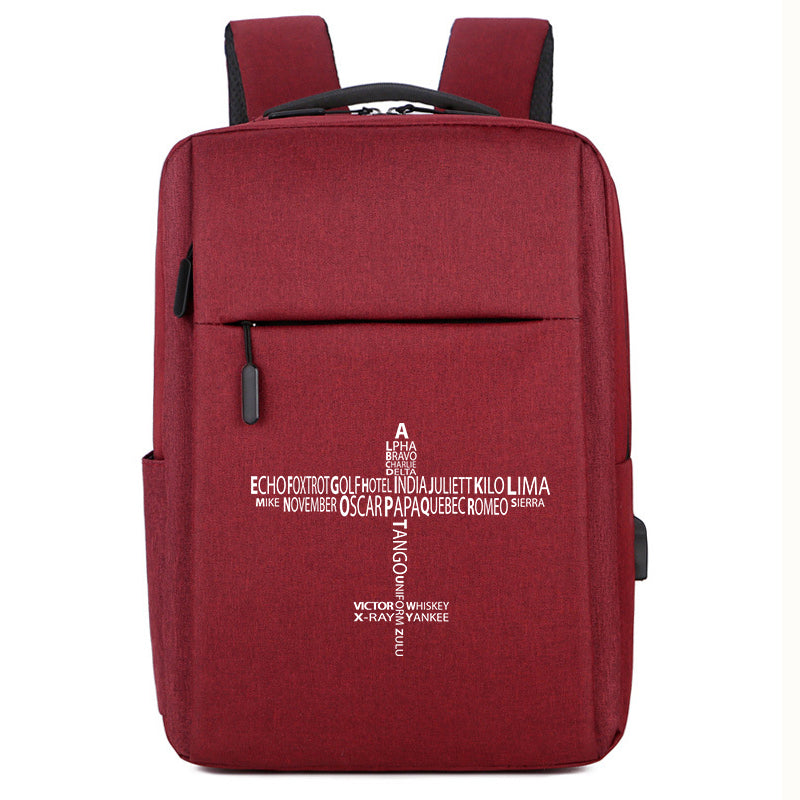 Propeller Shape Aviation Alphabet Designed Super Travel Bags