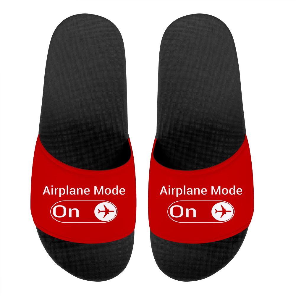 Airplane Mode On Designed Sport Slippers