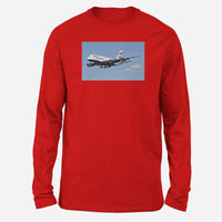 Thumbnail for Landing British Airways A380 Designed Long-Sleeve T-Shirts