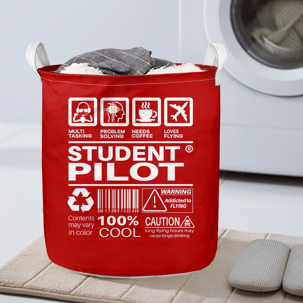 Student Pilot Label Designed Laundry Baskets