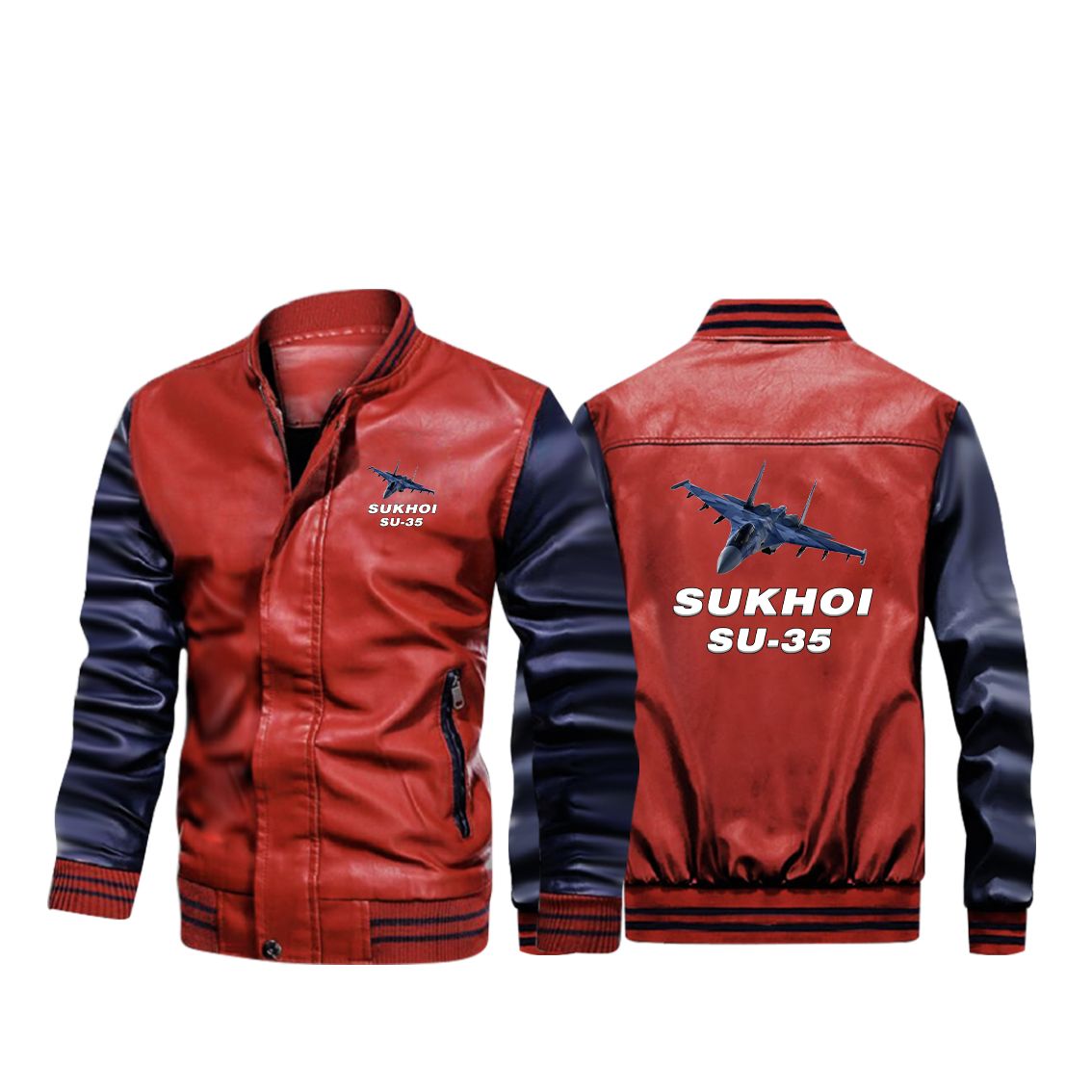 The Sukhoi SU-35 Designed Stylish Leather Bomber Jackets