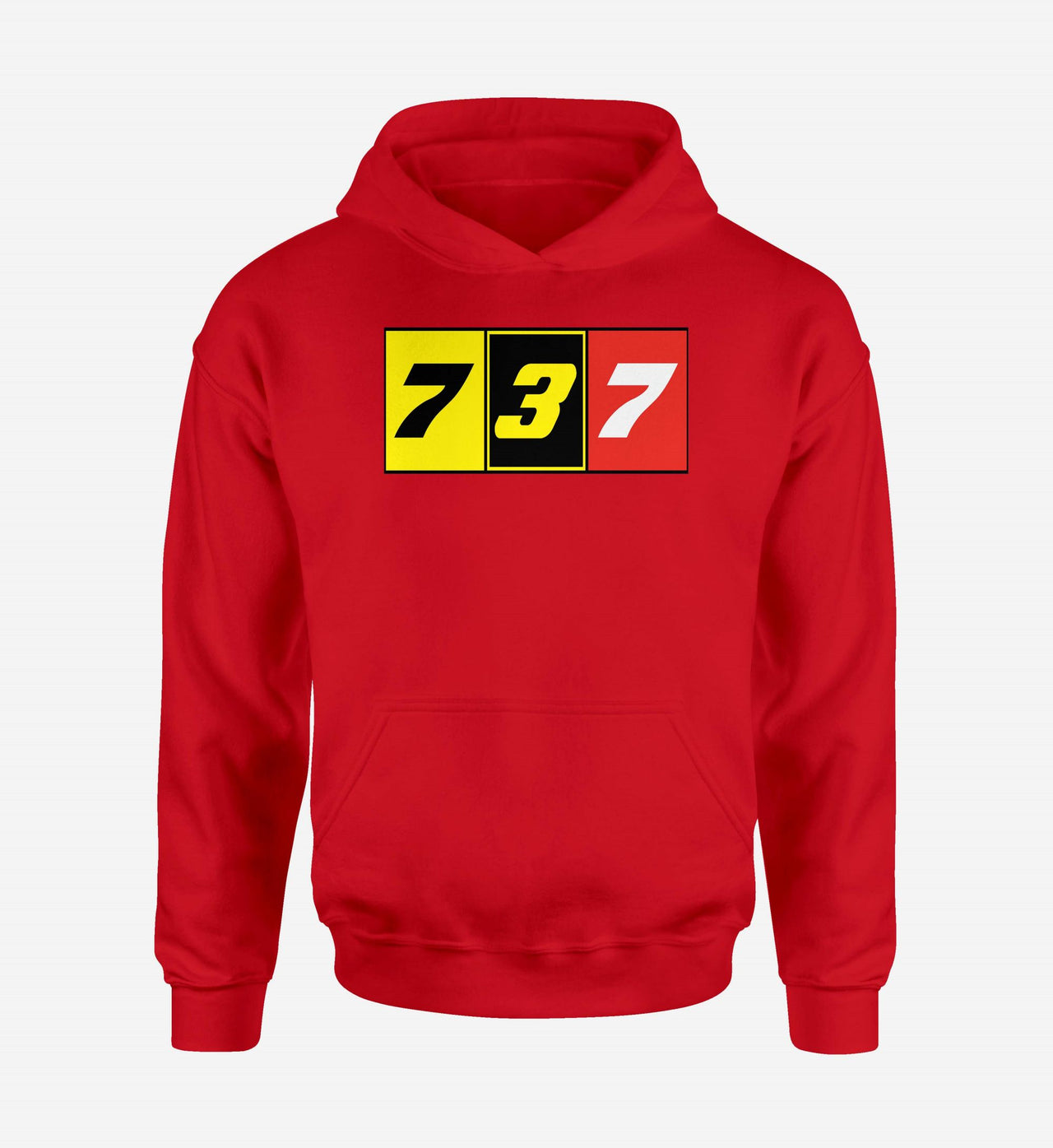 Flat Colourful 737 Designed Hoodies