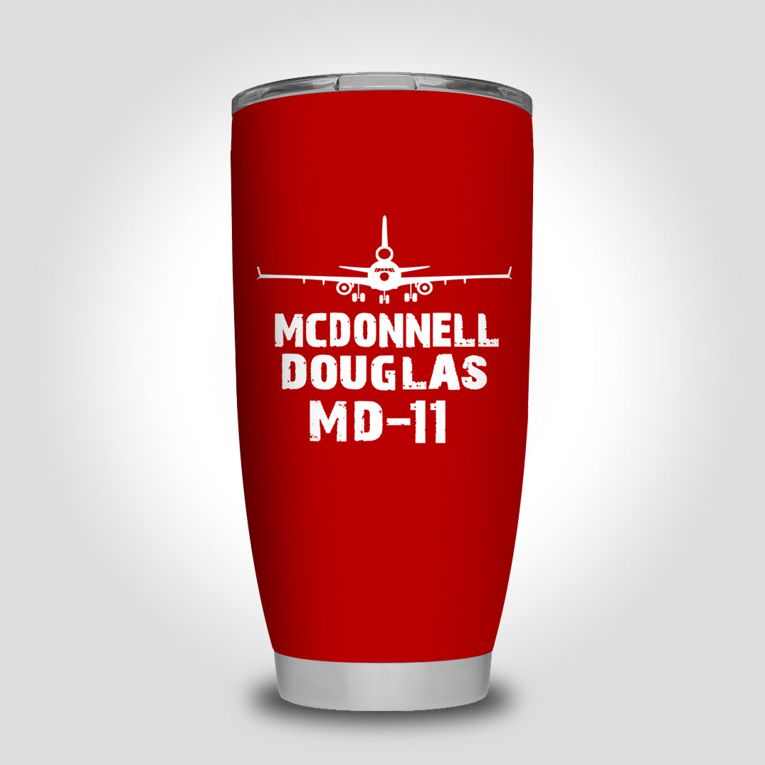 McDonnell Douglas MD-11 & Plane Designed Tumbler Travel Mugs