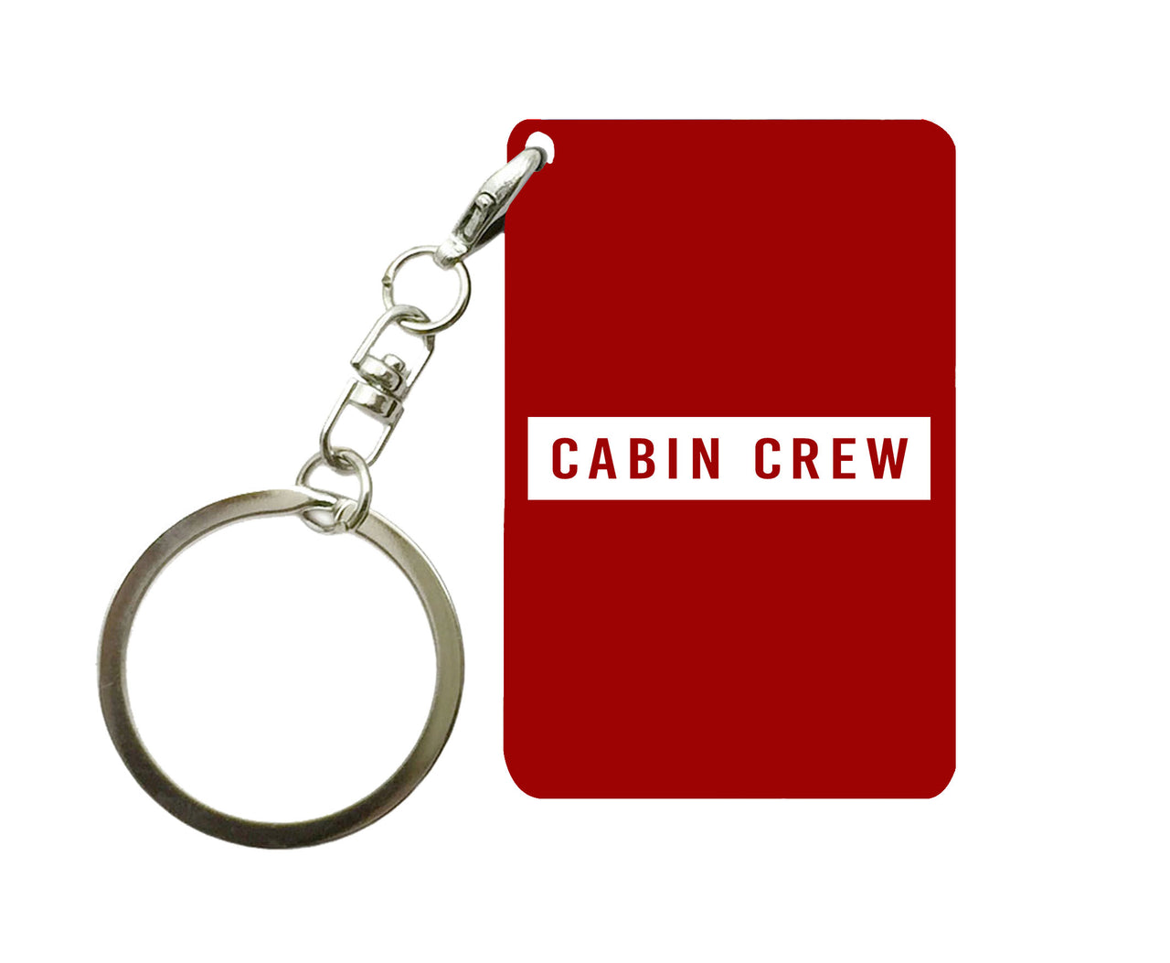 Cabin Crew Text Designed Key Chains