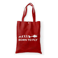Thumbnail for Born To Fly Helicopter Designed Tote Bags