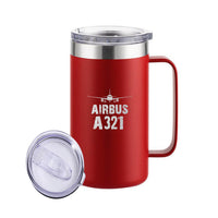Thumbnail for Airbus A321 & Plane Designed Stainless Steel Beer Mugs