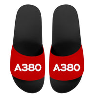 Thumbnail for A380 Flat Text Designed Sport Slippers