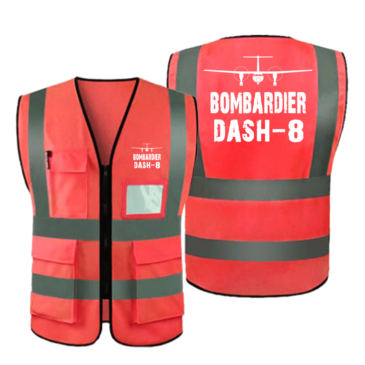 Bombardier Dash-8 & Plane Designed Reflective Vests