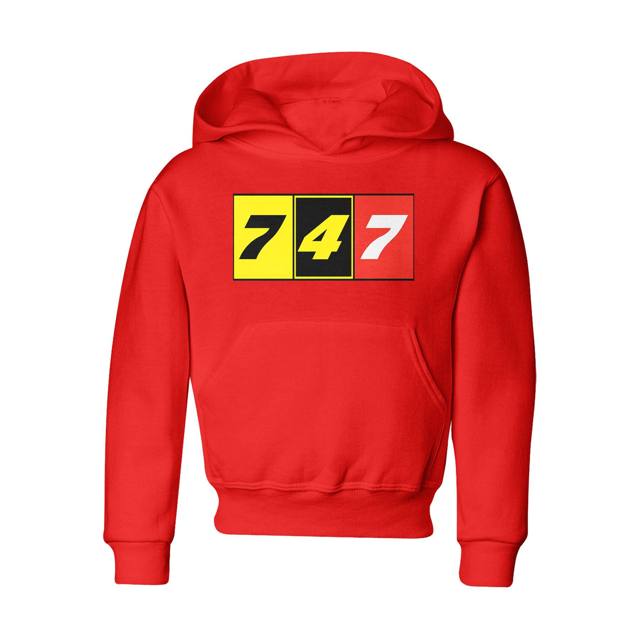 Flat Colourful 747 Designed "CHILDREN" Hoodies