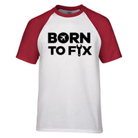 Thumbnail for Born To Fix Airplanes Designed Raglan T-Shirts