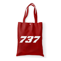 Thumbnail for 737 Flat Text Designed Tote Bags