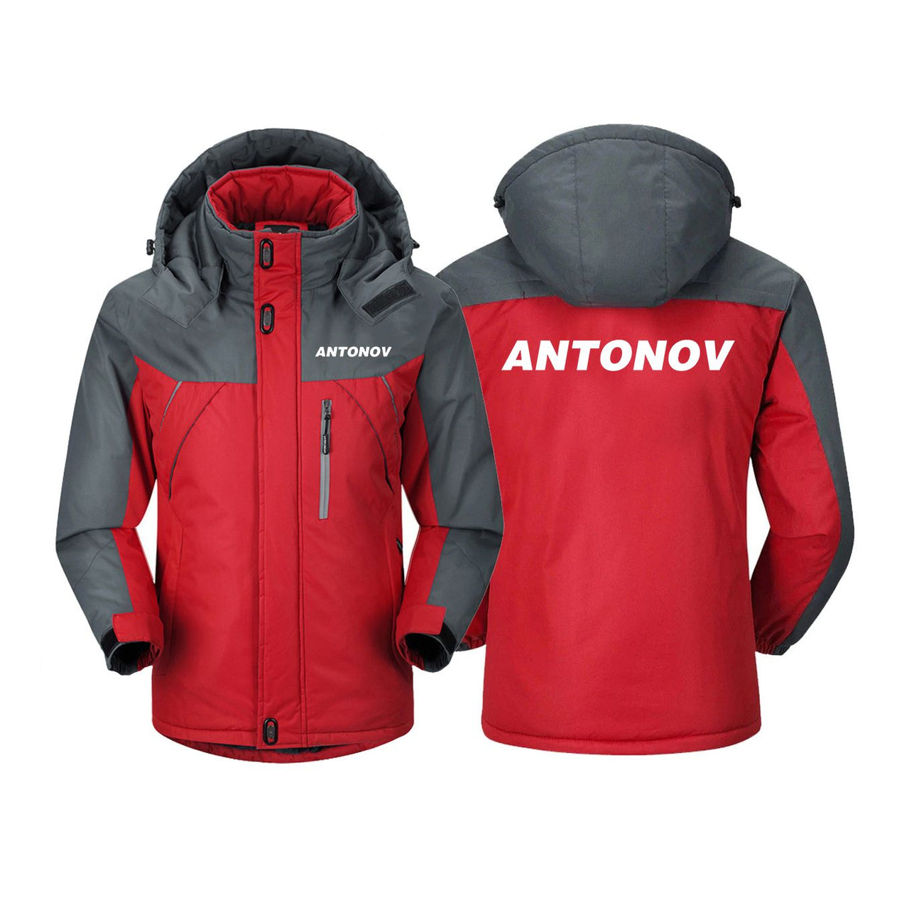 Antonov & Text Designed Thick Winter Jackets