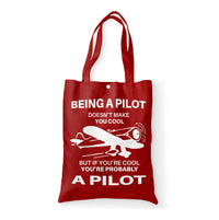 Thumbnail for If You're Cool You're Probably a Pilot Designed Tote Bags