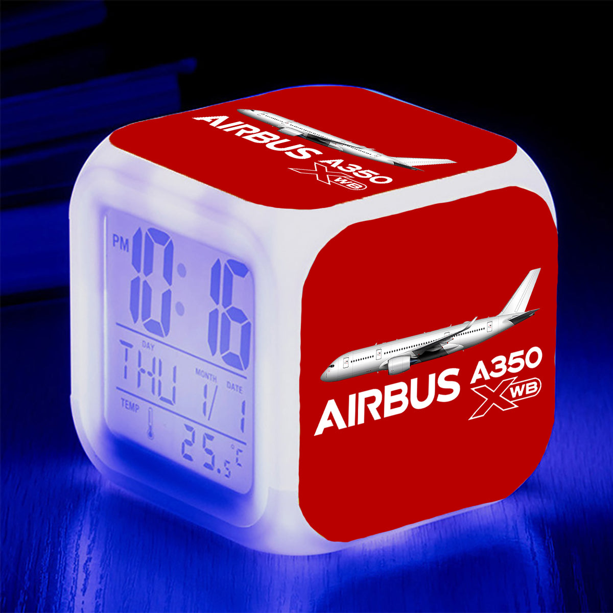 The Airbus A350 WXB Designed "7 Colour" Digital Alarm Clock