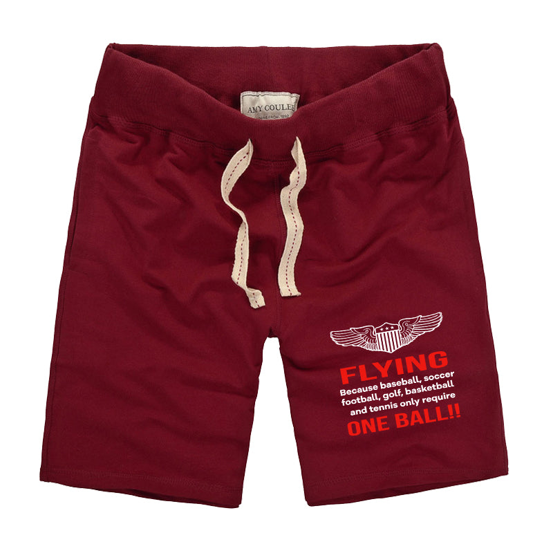 Flying One Ball Designed Cotton Shorts