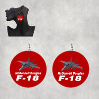 Thumbnail for The McDonnell Douglas F18 Designed Wooden Drop Earrings