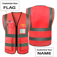 Thumbnail for Custom Flag & Name with Badge 3 Designed Reflective Vests