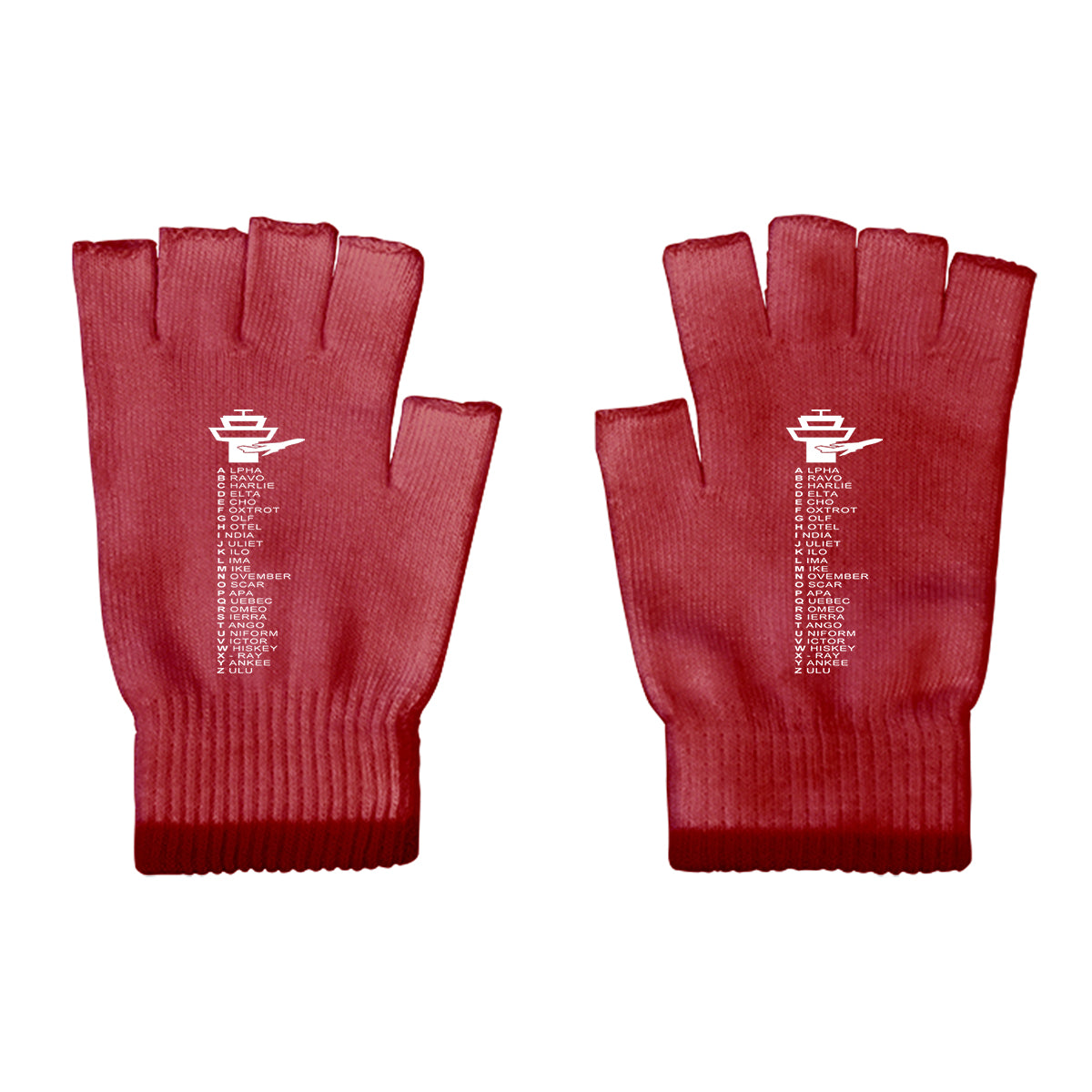 Aviation Alphabet Designed Cut Gloves