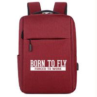 Thumbnail for Born To Fly Forced To Work Designed Super Travel Bags