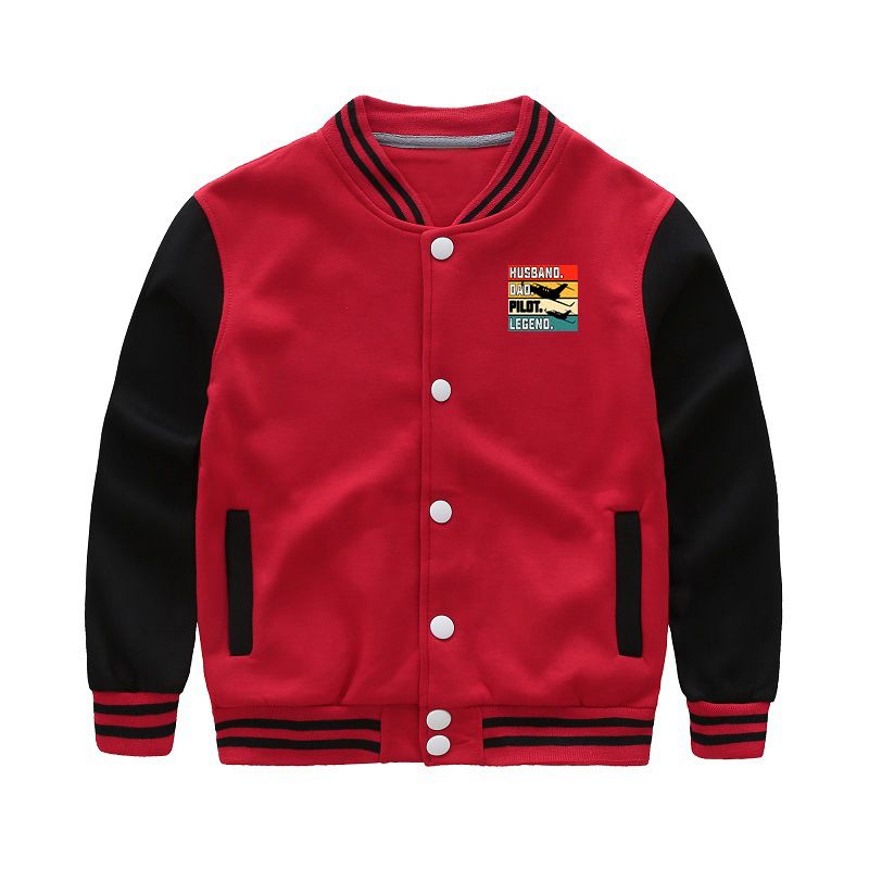 Husband & Dad & Pilot & Legend Designed "CHILDREN" Baseball Jackets