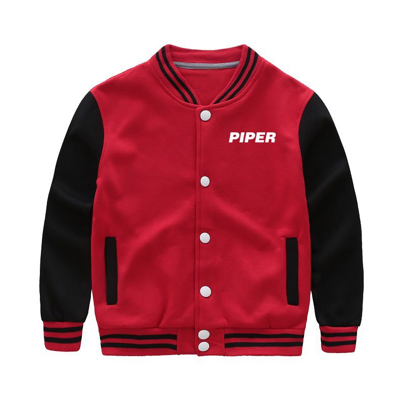 Piper & Text Designed "CHILDREN" Baseball Jackets