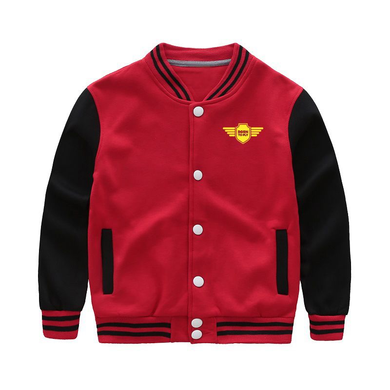 Born To Fly & Badge Designed "CHILDREN" Baseball Jackets