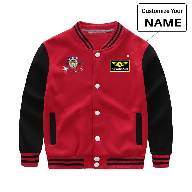 Junior Pilot Designed "CHILDREN" Baseball Jackets